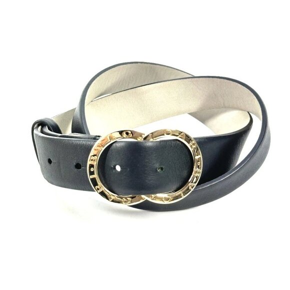 BVLGARI Bvlgari Bvlgari logo buckle belt Leather Black - Picture 1 of 11